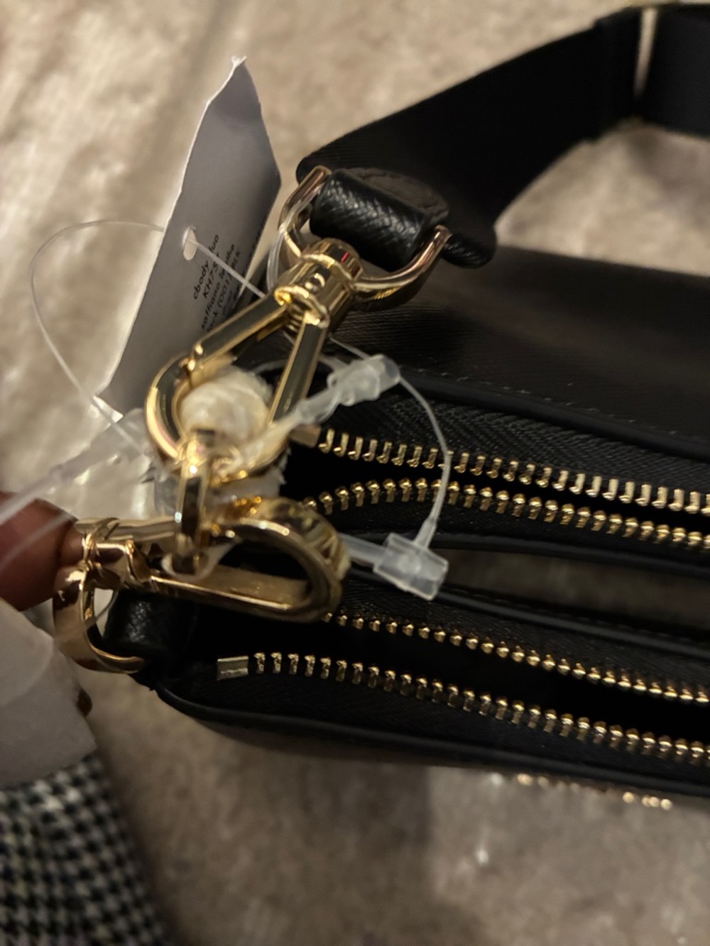Kate Spade New York Black Leather Shoulder Bag NWT Gold Hardware $349 Retail - Picture 10 of 10